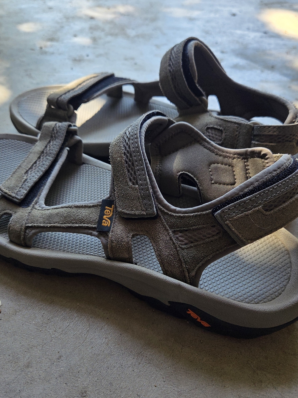 Teva Men’s Gray Suede Adjustable Outdoor Sandals